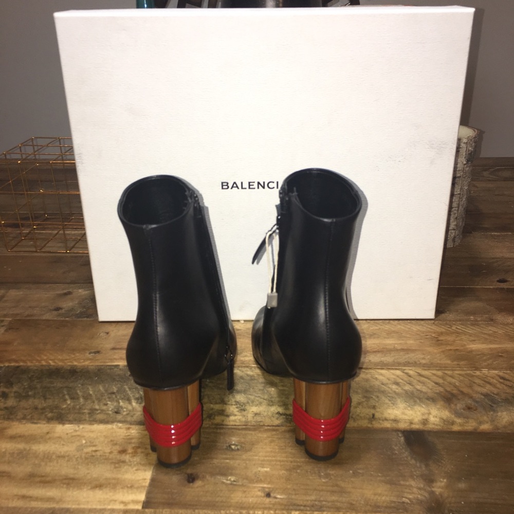 New Balenciaga Peep Toe Ankle Boots - Picture 3 of 8